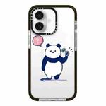 For iPhone 16 Simple Illustration Pattern Full Coverage Phone Case(Summer Panda A)