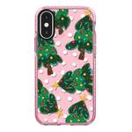 For iPhone X / XS Simple Illustration Pattern Full Coverage Phone Case(Christmas Tree A)