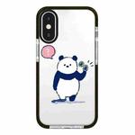 For iPhone X / XS Simple Illustration Pattern Full Coverage Phone Case(Summer Panda A)