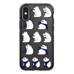 For iPhone X / XS Simple Illustration Pattern Full Coverage Phone Case(Summer Panda C)