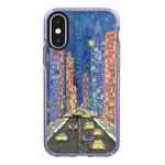 For iPhone X / XS Simple Illustration Pattern Full Coverage Phone Case(Earlysnow C)