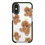 For iPhone X / XS Simple Illustration Pattern Full Coverage Phone Case(Gingerbread Man)