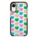 For iPhone XR Simple Illustration Pattern Full Coverage Phone Case(Smiley Flower B)