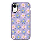 For iPhone XR Simple Illustration Pattern Full Coverage Phone Case(Smiley Flower C)