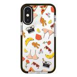 For iPhone XS Max Simple Illustration Pattern Full Coverage Phone Case(Summer Label C)