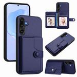For Samsung Galaxy M16 5G / F16 5G Button Card Bag RFID Anti-theft Phone Case(Blue)