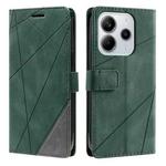 For Redmi Note 14 5G 163.25mm Skin Feel Splicing Leather Phone Case(Green)
