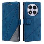 For Redmi Note 14 Pro 4G Skin Feel Splicing Leather Phone Case(Blue)