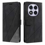 For Redmi Note 14 Pro 4G Skin Feel Splicing Leather Phone Case(Black)