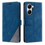 For Redmi Turbo 4 5G / Poco X7 Pro 5G Skin Feel Splicing Leather Phone Case(Blue)