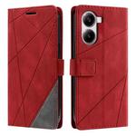 For Redmi Turbo 4 5G / Poco X7 Pro 5G Skin Feel Splicing Leather Phone Case(Red)