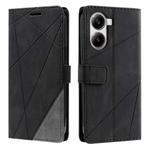 For Redmi Turbo 4 5G / Poco X7 Pro 5G Skin Feel Splicing Leather Phone Case(Black)