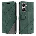 For Redmi Turbo 4 5G / Poco X7 Pro 5G Skin Feel Splicing Leather Phone Case(Green)