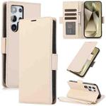 For Samsung Galaxy S24 Ultra 5G Side Buckle RFID Anti-theft Leather Phone Case(Apricot)