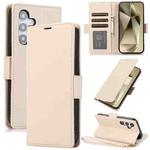 For Samsung Galaxy S25+ / S24+ 5G Side Buckle RFID Anti-theft Leather Phone Case(Apricot)