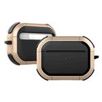 For AirPods 4 Thunder Mecha Wireless Bluetooth Earphones TPU Protective Case(Gold)