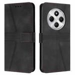 For Redmi A4 5G Triangle Solid Color Leather Phone Case(Black)