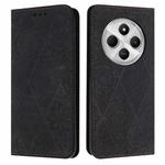 For Redmi A4 5G Ethnic Embossed Adsorption Leather Phone Case(Black)