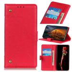 For Samsung Galaxy S20 FE 5G / S20 Fan Edition / S20 Lite Copper Buckle Retro Crazy Horse Texture Horizontal Flip Leather Case with Holder & Card Slots & Wallet(Red)