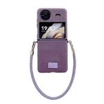 For vivo X Flip Comfortable Short Plush Full Coverage Phone Case(Purple)