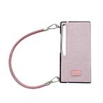 For Huawei Mate Xs 2 Comfortable Short Plush Full Coverage Phone Case with Wrist Strap(Pink)