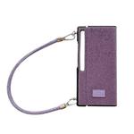 For Huawei Mate Xs 2 Comfortable Short Plush Full Coverage Phone Case with Wrist Strap(Purple)