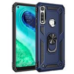 For Motorola Moto G Fast Shockproof TPU + PC Protective Case with 360 Degree Rotating Holder(Blue)