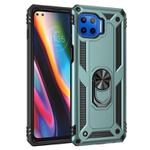 For Motorola Moto G 5G Plus Shockproof TPU + PC Protective Case with 360 Degree Rotating Holder(Dark Green)