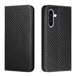 For Samsung Galaxy A36 5G Carbon Fiber Texture Magnetic Flip Leather Phone Case(Black)