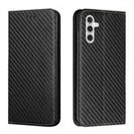 For Samsung Galaxy S25 5G Carbon Fiber Texture Magnetic Flip Leather Phone Case(Black)