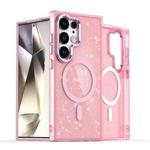 For Samsung Galaxy S24 Ultra 5G Glitter MagSafe Shockproof Phone Case(Pink)