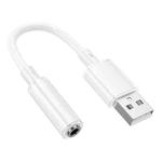 Borofone BV22 USB to 3.5mm External Sound Card(White)