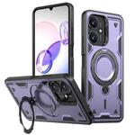 For Redmi 13C 5G PC Hybrid TPU Armor MagSafe Ring Holder Phone Case(Purple)