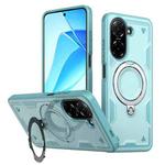 For Redmi A5 4G 171.7mm / Poco C71 PC Hybrid TPU Armor MagSafe Ring Holder Phone Case(Light Blue)
