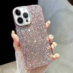 For iPhone 14 Pro Mosaic Diamond Texture PC Hybrid TPU Phone Case(Pink)