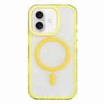 For iPhone 16 Frosted MagSafe PC Phone Case(Yellow)