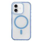 For iPhone 16 Frosted MagSafe PC Phone Case(Blue)