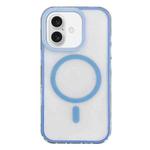 For iPhone 16 Plus Frosted MagSafe PC Phone Case(Blue)