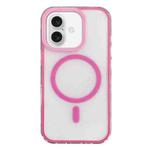 For iPhone 16 Plus Frosted MagSafe PC Phone Case(Rose Red)