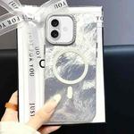 For iPhone 16 Tinfoil Texture MagSafe PC Phone Case(Silver)