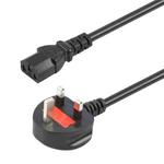 Big UK Plug Computer PC Power Cord 3 Pin Cable, Length:3m(Black)