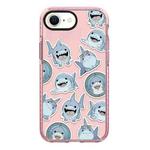 For iPhone 7 / 8 / SE 2020 2022 Simple Illustration Pattern Full Coverage Phone Case(Smiling Shark B)