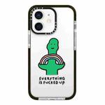 For iPhone 11 Simple Illustration Pattern Full Coverage Phone Case(Green Dinosaur A)