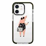 For iPhone 11 Simple Illustration Pattern Full Coverage Phone Case(Piglet)