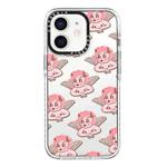 For iPhone 11 Simple Illustration Pattern Full Coverage Phone Case(Pink Angel)