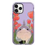 For iPhone 11 Pro Max Simple Illustration Pattern Full Coverage Phone Case(Smiling Shark A)