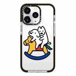 For iPhone 11 Pro Max Simple Illustration Pattern Full Coverage Phone Case(Puppy C)