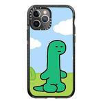 For iPhone 11 Pro Max Simple Illustration Pattern Full Coverage Phone Case(Green Dinosaur C)