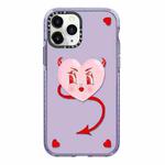 For iPhone 11 Pro Max Simple Illustration Pattern Full Coverage Phone Case(Pink Heart)