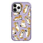 For iPhone 11 Pro Max Simple Illustration Pattern Full Coverage Phone Case(Weight Loss Cat C)